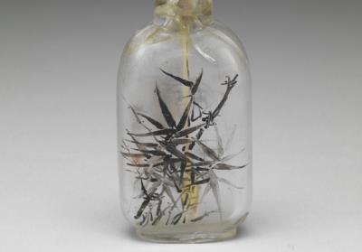 图片[2]-Glass snuff bottle with inside-painted bamboo and orchids design.-China Archive